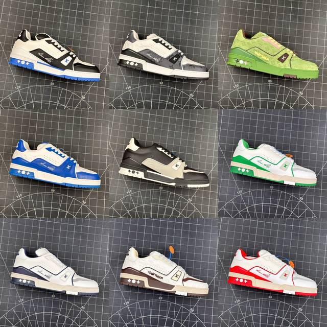 年底清仓福利特价本地 核心私 原4Xx顶级版本 Louis Vuitton 路易威登 Lv Trainer 低帮休闲板鞋 全新版本 原版购入 历时两个月调试开发