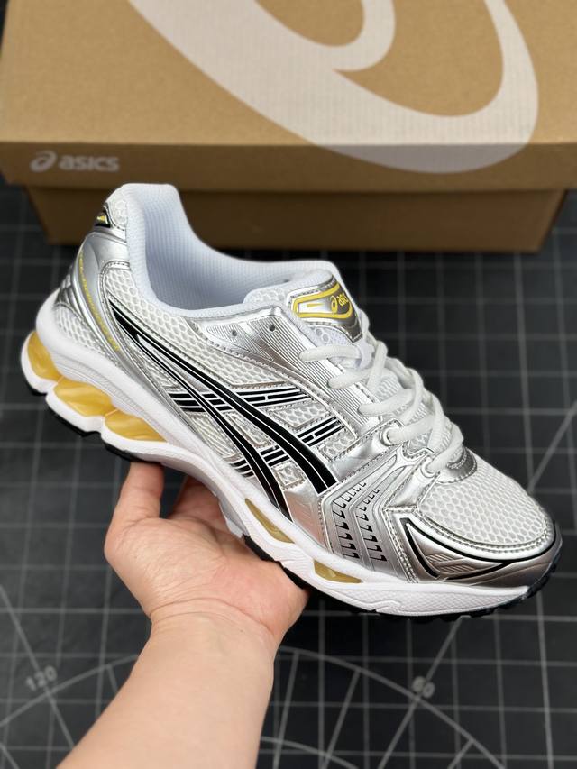 Asics Gel-Kayano 14 亚瑟士运动休闲透气专业跑鞋 #采用工程弹性双层再生针织密度鞋面材质，后跟3D可视gel缓震乳胶物料 #升级ff Blas