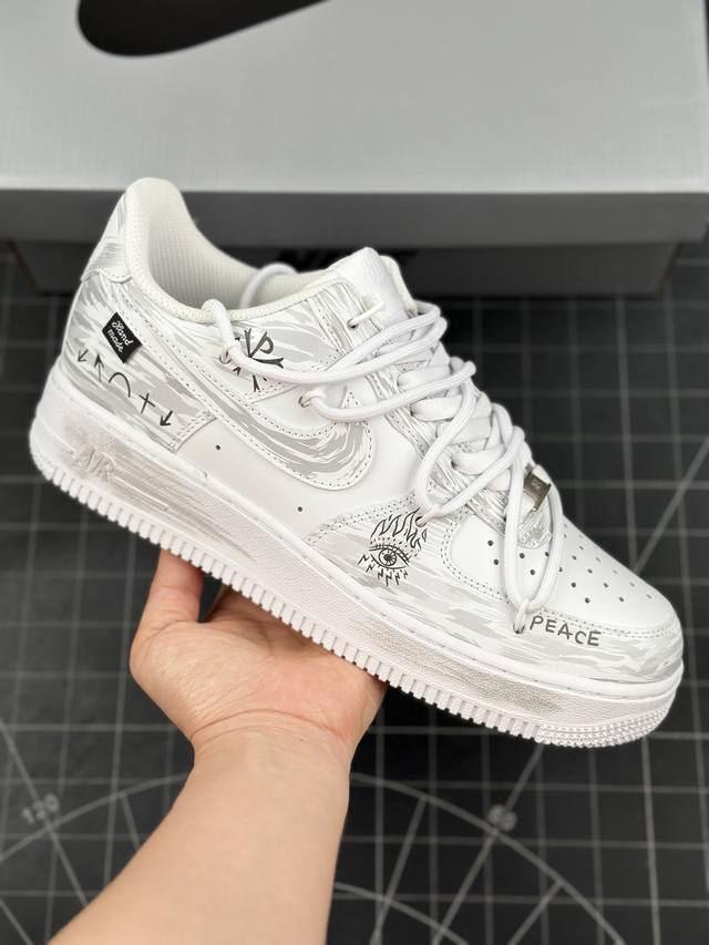 Nk Air Force 1'07 Low 潮流符号 空军一号绑带低帮休闲板鞋 #定制皮料 原厂3D打印 定制鞋盒 原楦原纸板 纯正空军版型 内置全掌气垫 货号