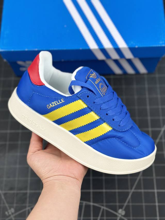 阿迪达斯 Adidas Originals Gazelle Home W 桑巴居家系列室内外秋冬超轻量上脚一脚蹬保暖慵懒休闲面包棉鞋 超级丑萌可爱的胖墩外表 不