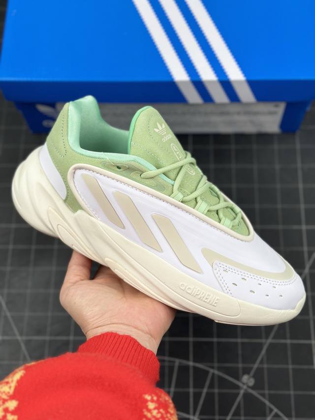 阿迪达斯 Adidas Ozelia Adipene 水管2.0 复古运动老爹鞋 大底侧面字体重点升级 整理度完美提升 正确磨砂材质 原厂配套 高密度柔性编织