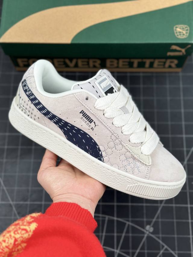 彪马 Puma Suede Xl 百搭单品彪马复古面包风休闲鞋经典男女板鞋 搭配精心设计的配色组合，营造浓郁的复古氛围。鞋面打孔细节,提升穿着时的舒适度。皮革鞋