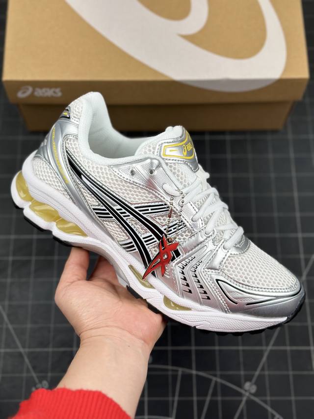 Asics Gel-Kayano 14 亚瑟士运动休闲透气专业跑鞋 #采用工程弹性双层再生针织密度鞋面材质，后跟3D可视gel缓震乳胶物料 #升级ff Blas