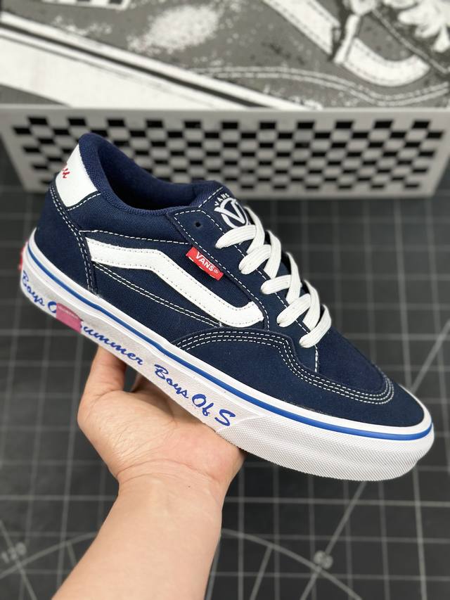 向流行文化电影片段致敬boys Of Summer X Vans Rowan Pro Skate Boarding Blue White 罗恩系列专业滑板支线低