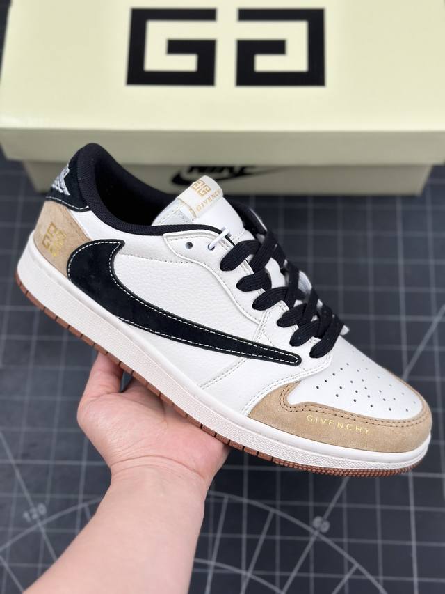 Travis Scott X Fragment Design X Air Jordan 1 Low Og Sp Aj1 纪梵希联名-黑棕 低帮文化休闲板鞋 #多