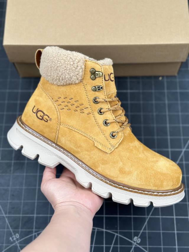 新货ugg 2024秋冬新品 羊羔毛一体内里保暖锁热 秋冬必备 户外中帮休闲马丁靴雪地靴系列 #广东大厂品质 24Ss秋冬新款 时尚潮流搭配 面料釆用意大利进口