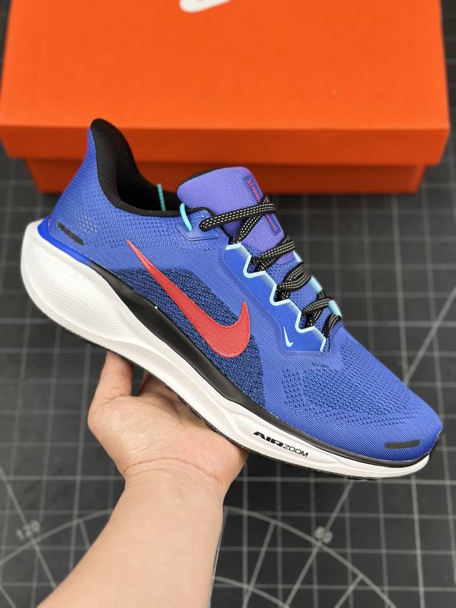 公司级耐克nk Air Zoom Pegasus 41 耐克网面透气轻便耐磨跑鞋 鞋面采用网布、织物、橡塑材料等多种材料拼接，出色支撑效果，缔造稳固脚感，塑就自