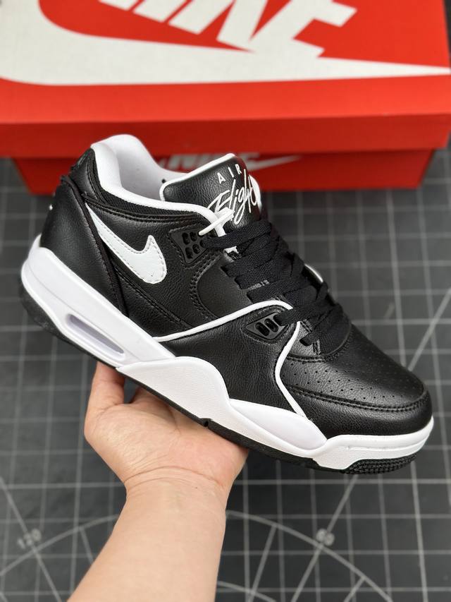 公司级耐克nike Air Flight 89 Low 男子运动鞋 Aj4兄弟款 缓震篮球鞋 重塑80年代后期非凡篮球战靴的经典风范 利落皮革结构搭载卓越缓震系