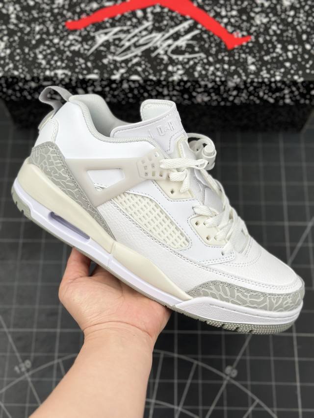 Air Jordan 3.5 Spizike Low 低帮 白灰色 Aj3.5 乔丹3.5代 白灰斯派克李 乔丹篮球鞋系列 鞋身整体以白色皮革打造，加入米黄、灰