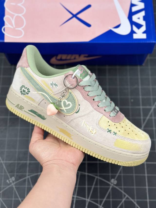 Nk Air Force 1'07 Low Peach Trees 桃之夭夭 平安夜限定 空军一号定制低帮秋冬休闲板鞋 #平安夜，城市的街头巷尾弥漫着浓郁的节日