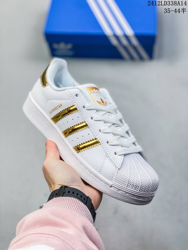 阿迪达斯adidas三叶草 Originals Superstar贝壳头系列低帮经典百搭休闲运动板鞋 货号:Eg4959 尺码:35 36 36.5 37 38