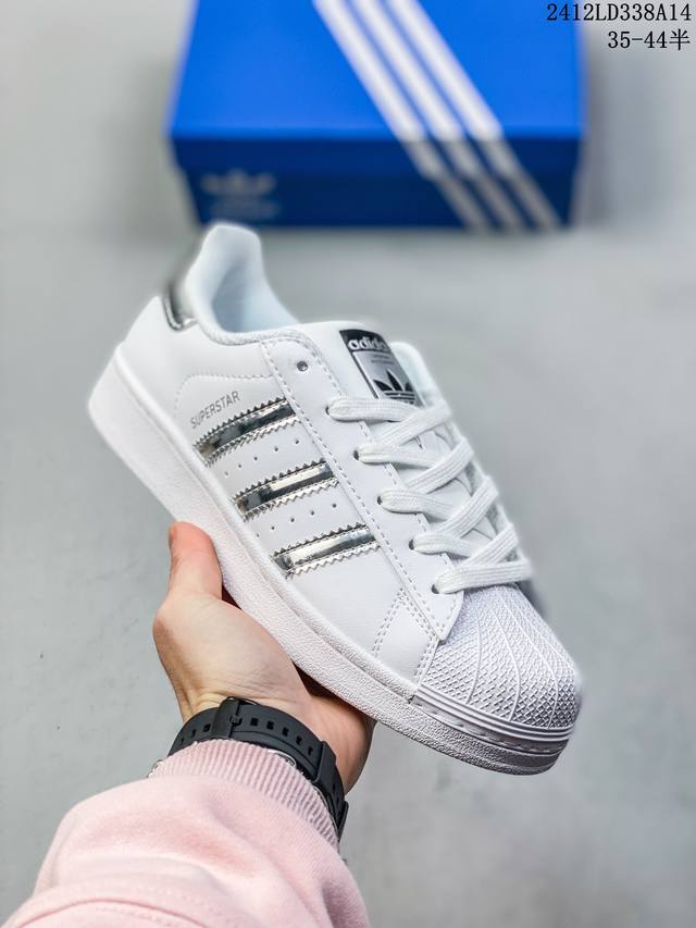 阿迪达斯adidas三叶草 Originals Superstar贝壳头系列低帮经典百搭休闲运动板鞋 货号:Eg4959 尺码:35 36 36.5 37 38