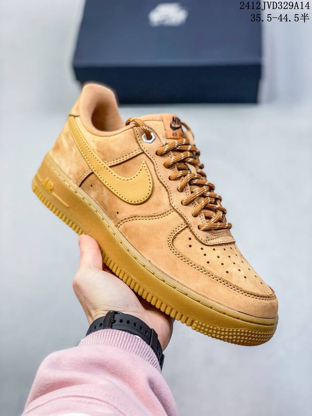 Nike Air Force1 Low Af1 经典款小麦色空军一号低帮休闲板鞋 Cj9179-200#今年nike继续推出小麦色af1 以高帮款与低帮款的方式