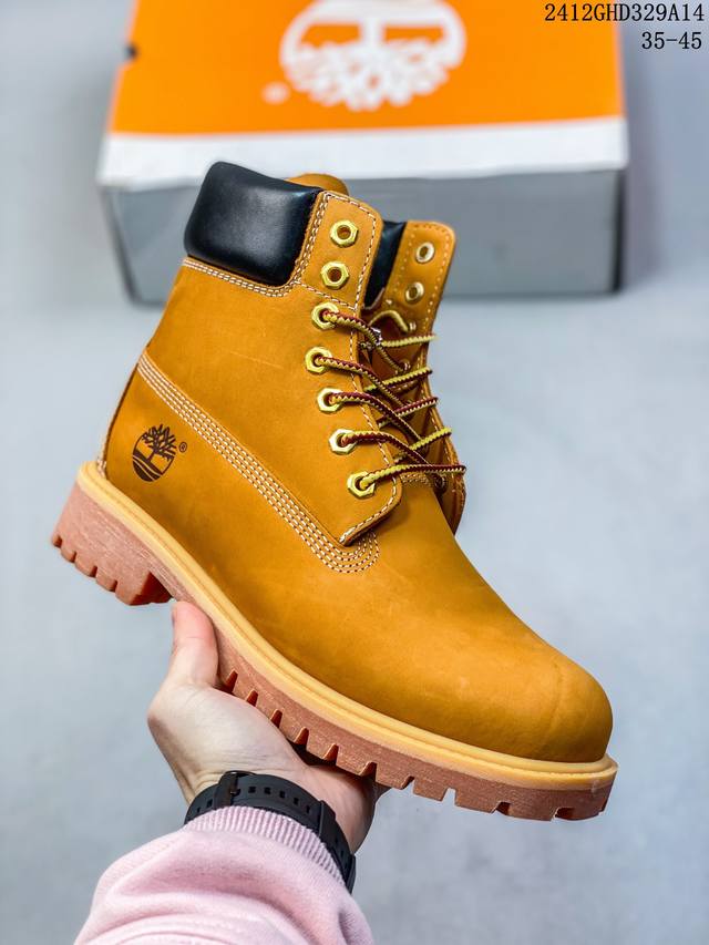 公司级# Timberland 010061 713天伯伦经典款大黄靴 原厂特供防水牛皮 注塑大底 原厂宝元注射机 独立紫光防伪 电脑车线 四线并齐 完全还原正