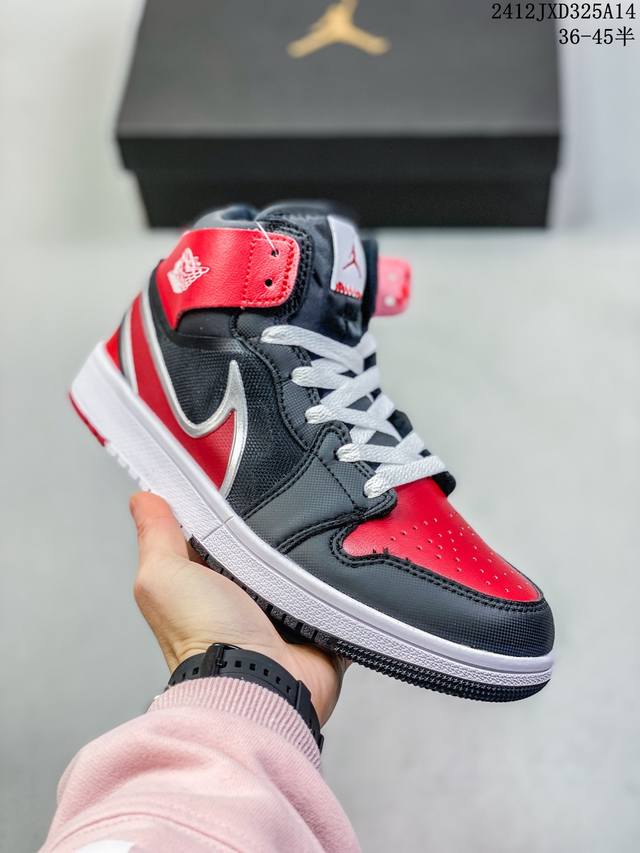 耐克乔丹一代jordan Air Jordan 1 Mid Rm Easyon 舒适轻巧 防滑耐磨 中帮 篮球鞋 M627A4E 12Jxd325A14