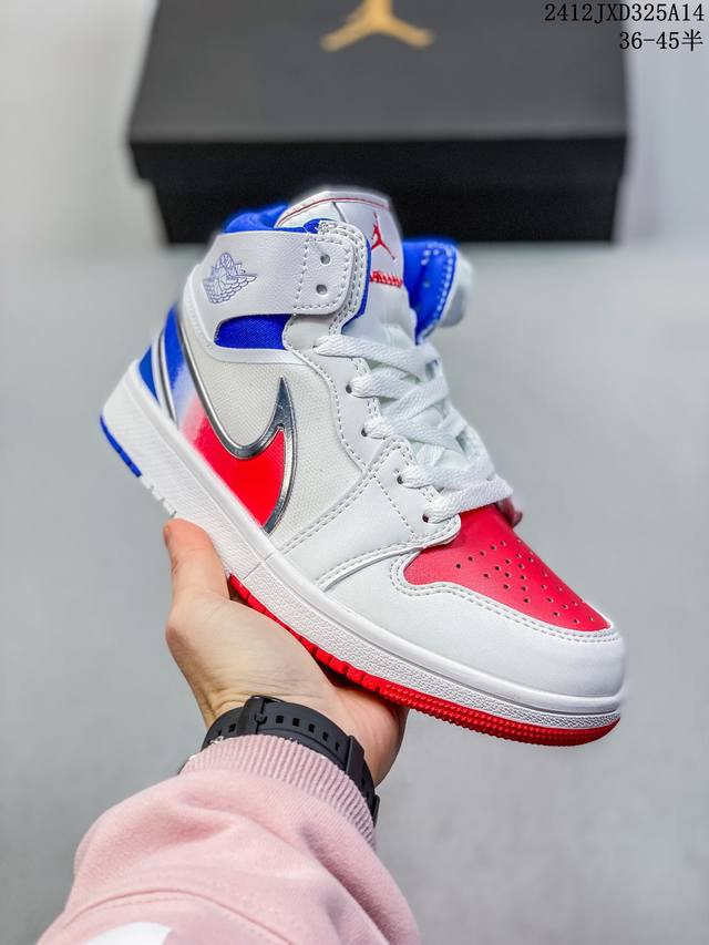 耐克乔丹一代jordan Air Jordan 1 Mid Rm Easyon 舒适轻巧 防滑耐磨 中帮 篮球鞋 M627A4E 12Jxd325A14