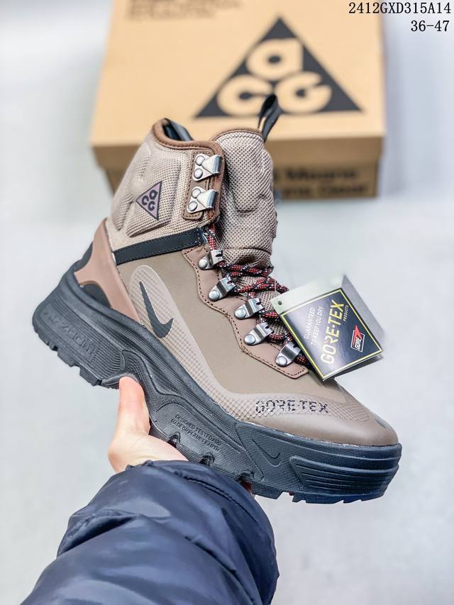 Nike Acg Air Zoom Gaiadome Gtx 织物 百搭 减震防滑耐磨 高帮 户外功能鞋 男女同款 棕黑色 12Gxd315A14