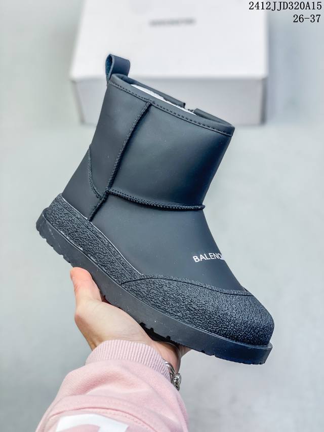 Balenciaga雪地靴拉链款童鞋 Balenciaga冬季新款时尚加绒保暖棉靴最火爆的网红款儿童雪地靴 巴黎世家欧洲站平底男女童百搭个性潮流厚底防滑炸街童鞋