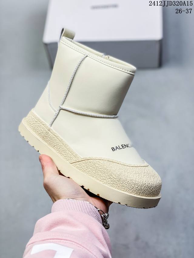 Balenciaga雪地靴拉链款童鞋 Balenciaga冬季新款时尚加绒保暖棉靴最火爆的网红款儿童雪地靴 巴黎世家欧洲站平底男女童百搭个性潮流厚底防滑炸街童鞋