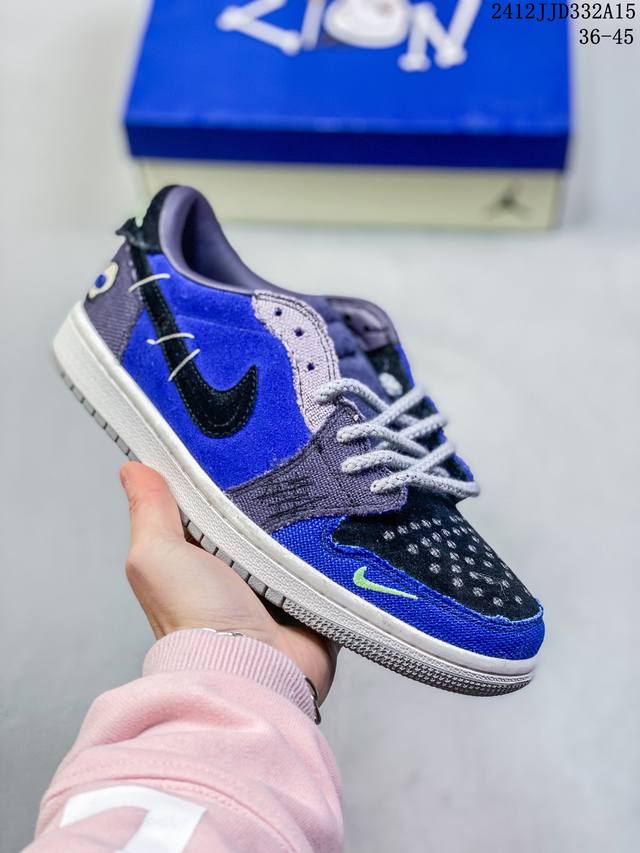 Air Jordan1 Low Aj1 棕色 绿色 锡安娃娃 低帮篮球鞋 Dz7292-200 12Jjd332A15