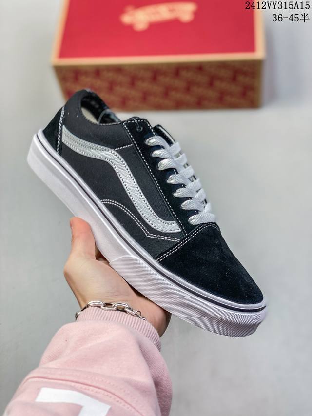 Vans Old Skool 低帮 板鞋 男女同款 黑色 12Vy315A15