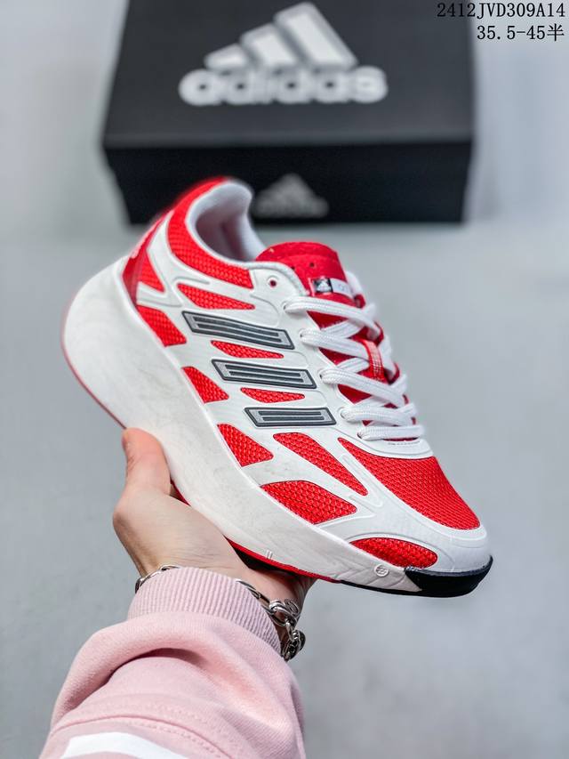 公司级adidas Adizero Aruku 柔软舒适防滑耐磨 阿迪达斯 低帮跑步鞋 货号:Ji0308 尺码:35.5 36 36.5 37 38 38.5