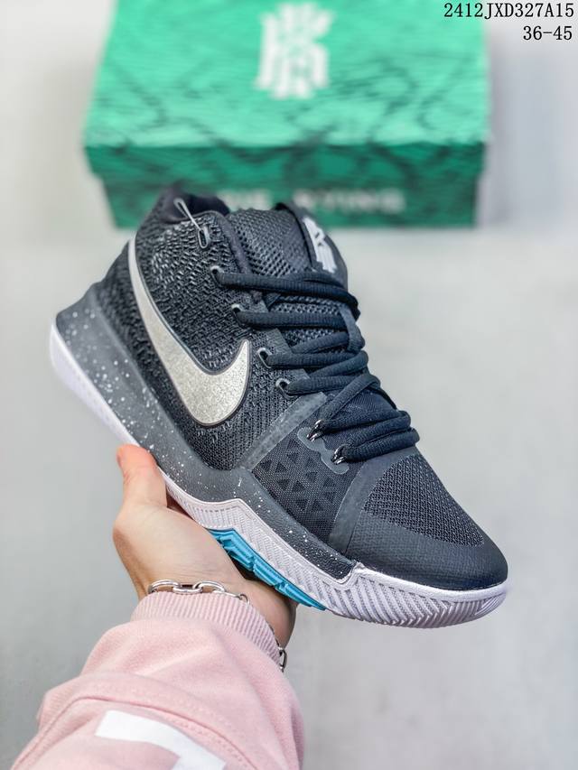 耐克nike Kyrie 3 欧文3代性价比版本 外底前掌性能上更是具备出众的响应性，非常适合局促空间内的急停、启动、转向等动作 耐磨实战篮球鞋！ 12Jxd3