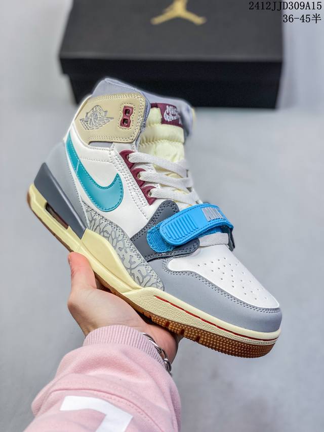 三合一最强合体，多种新配色回归耐克nike Air Jordan Legacy 312 High”White Grey Fog Blue Red“乔丹最强三合一