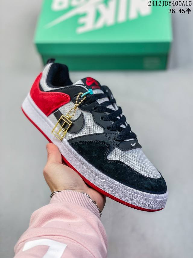 顶级版本 Justin Bieber同款真皮nike Sb Alleyoop 抓地稳定优化控制防滑耐磨轻便低帮板鞋size 36 36.5 37.5 38 38