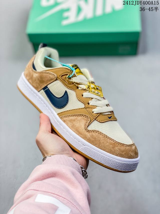 顶级版本 Justin Bieber同款真皮nike Sb Alleyoop 抓地稳定优化控制防滑耐磨轻便低帮板鞋size 36 36.5 37.5 38 38