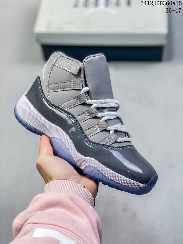 Air Jordan 11 Concord Aj11 乔11高帮红黑白漆皮篮球鞋 原楦原底开发，渠道客供头层皮，进口碳板 Solo气垫缓震中底 货号：37803