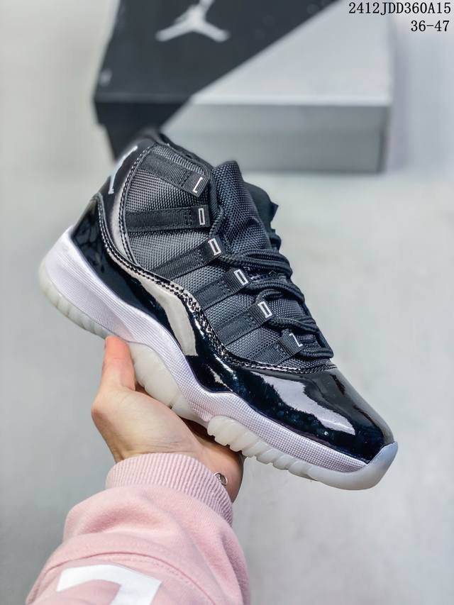 Air Jordan 11 Concord Aj11 乔11高帮红黑白漆皮篮球鞋 原楦原底开发，渠道客供头层皮，进口碳板 Solo气垫缓震中底 货号：37803