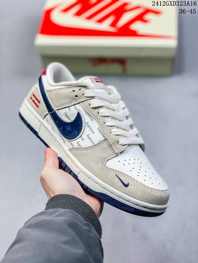 海外爆款限量发售！公司级 Nike Sb Dunk Low“ Supreme联名 黑荔纹英文” 周年高端定制 低帮休闲板鞋 定制鞋盒 大厂纯原品质出货 超高清洁