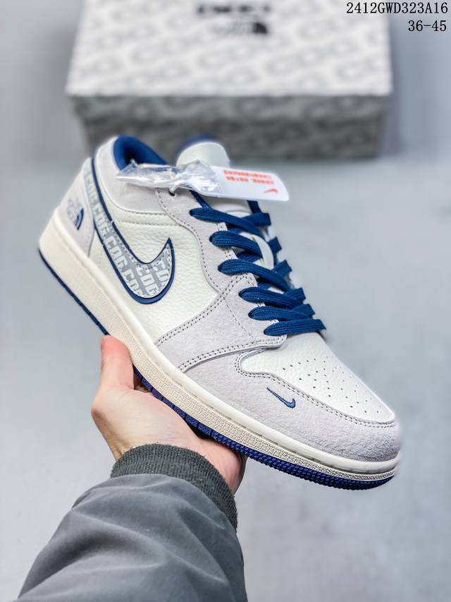 海外爆款限量发售！公司级 Nike Sb Dunk Low“斯图西联名 绑带灰白藏蓝勾” 周年高端定制 低帮休闲板鞋 定制鞋盒 大厂纯原品质出货 超高清洁度 皮