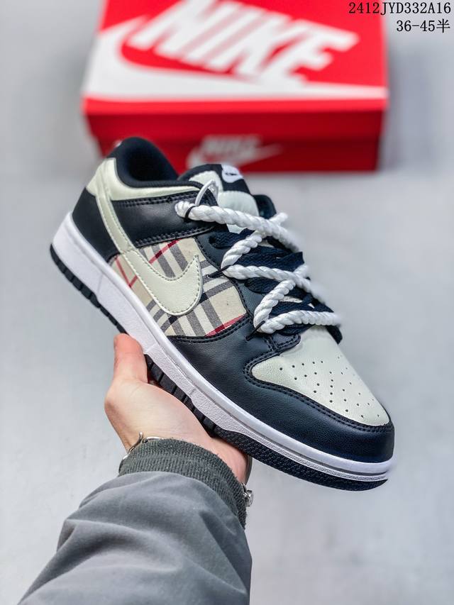 真标带半码耐克nike Sb Zoom Dunk Low 板鞋 系列经典百搭休闲运动板鞋 鞋舌的填充，使舒适性大大提升，同时也更方便穿脱中底部分则加入了脚感柔软