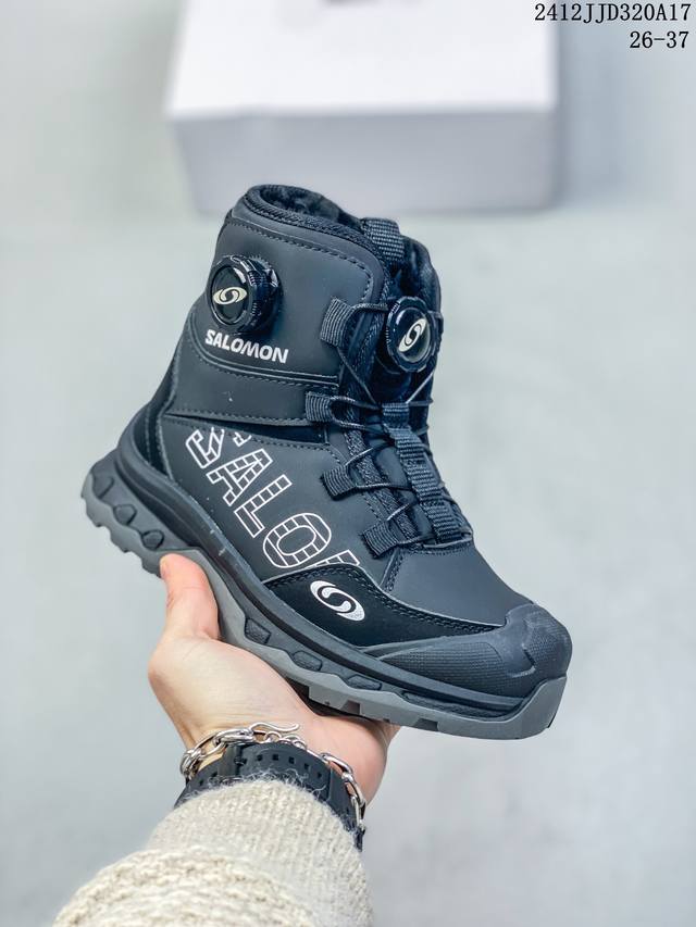 童鞋 Salomon Xa Pro 3D Adv 萨洛蒙 靴子 户外高帮越野跑鞋 鞋面采用sensifit贴合技术 全方位贴合包裹脚型 鞋跟部鞋底牵引设计 提供