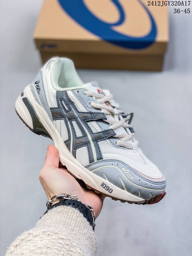 Asics Gel-1090 性价比超高版本 亚瑟士运动休闲透气专业跑鞋 进口双层丝纤维工程网布鞋面 轻量舒适透气材质 中底3D可视gel缓震胶效果 升级fly