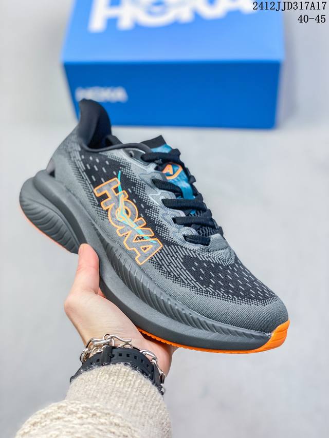 Hoka One One Mach 6 舒适柔软防滑低帮跑步鞋男款 白橙色 尺码：见图 编码：12Jjd317A17