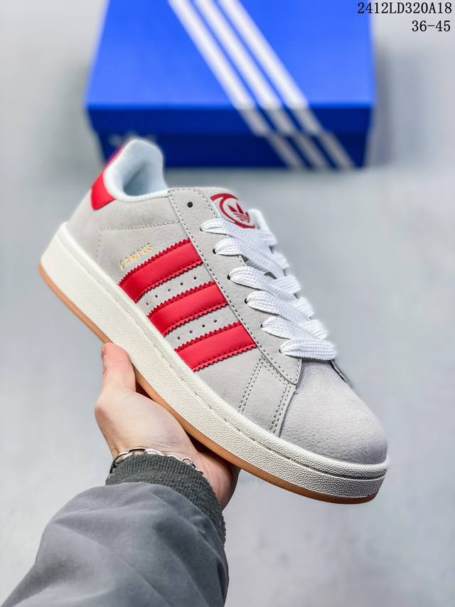 特价 Adidas Originals Campus 00S 学院系列 面包风经典复古低帮百搭休闲运动板鞋 货号：Id2064 尺码：36 36.5 37 38