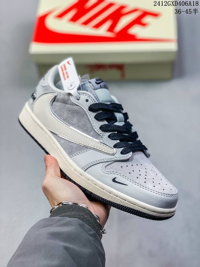 海外爆款限量发售！公司级 Travis Scott X Fragment Design X Jordan Air Jordan 1 Low Og Sp “斯图西