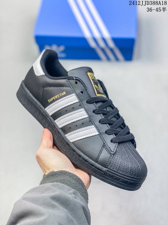 真标阿迪达斯adidas三叶草 Originals Superstar贝壳头系列低帮经典百搭休闲运动板鞋 货号:Eg4958 尺码:36 36.5 37 38