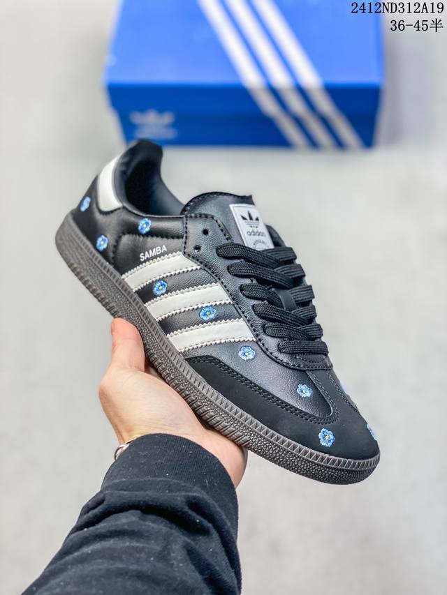 公司级真标半码阿迪达斯三叶草adidas Originals Samba Vegan Og”Spd“桑巴舞系列绅士德训足球风百搭低帮休闲运动板鞋 Size：36