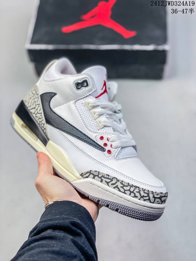 公司级air Jordan 3 Retro 迈克尔 乔丹aj3代中帮复古休闲运动文化篮球鞋 货号:Dx6660-900 尺码:36 36.5 37.5 38 3