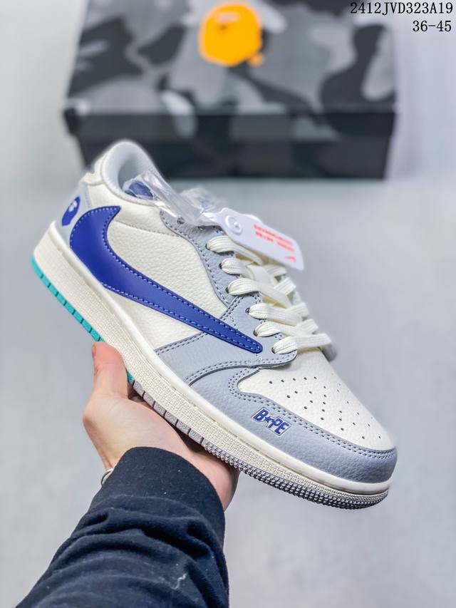 海外爆款限量发售！公司级 Travis Scott X Fragment Design X Jordan Air Jordan 1 Low Og Sp “Bap