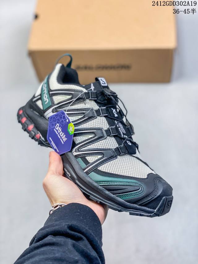 公司级salomon Xa Pro Xt-6 Ft萨洛蒙户外越野跑鞋 鞋面采用sensifit贴合技术 全方位贴合包裹脚型 鞋跟部鞋底牵引设计 提供强大的抓地性