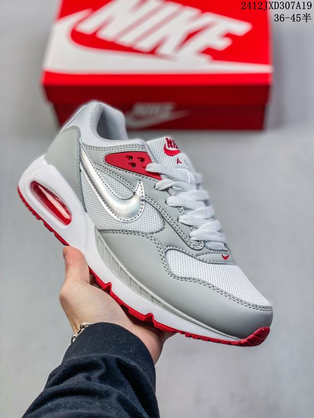 公司级耐克air Max Correlate 男女子气垫缓震耐磨运动鞋时尚潮流休闲透气跑步鞋 选用网眼鞋面，脚感舒适透气。鞋舌、鞋侧及后跟处饰有品牌标识，简约大