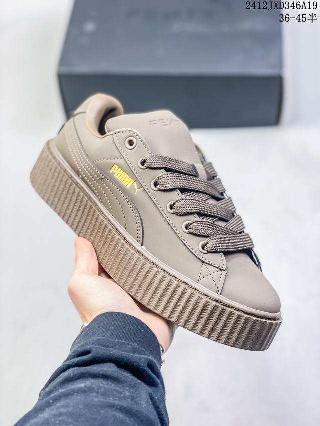 简介：真标彪马 Puma Creeper Phatty Nubuck舒适简约 耐磨透气低帮 板鞋 货号:399866 01 尺码:36 37 37.5 38 3