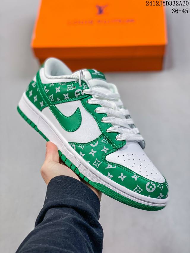 公司级耐克nike Sb Dunk Low 扣篮系列 复古低帮休闲运动滑板板鞋lv 采用脚感柔软舒适zoomair气垫 有效吸收滑板等极限运动在落地时带来的冲击