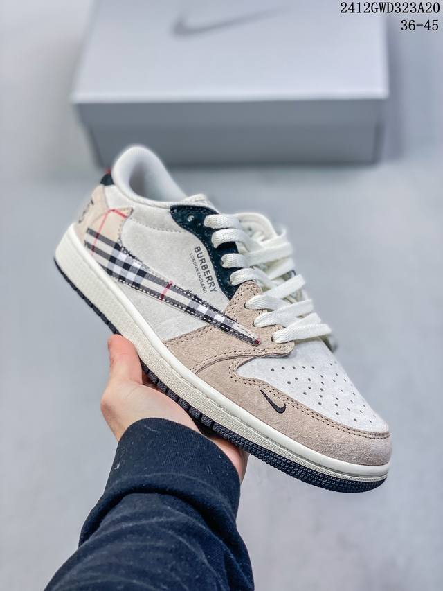 海外爆款限量发售！公司级 Travis Scott X Fragment Design X Jordan Air Jordan 1 Low Og Sp “巴宝莉