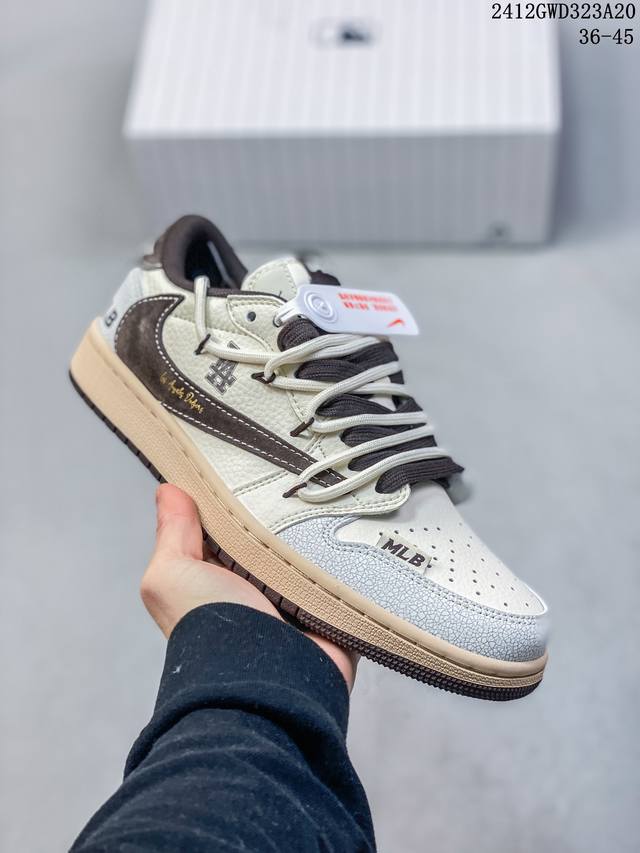 海外爆款限量发售！公司级 Travis Scott X Fragment Design X Jordan Air Jordan 1 Low Og Sp “Mlb